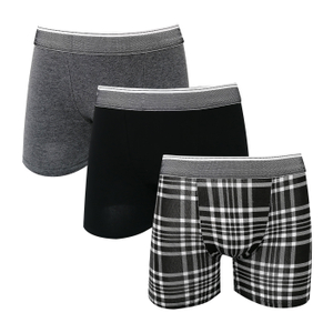 3 pack classic style men boxers comfort cotton spandex underwear