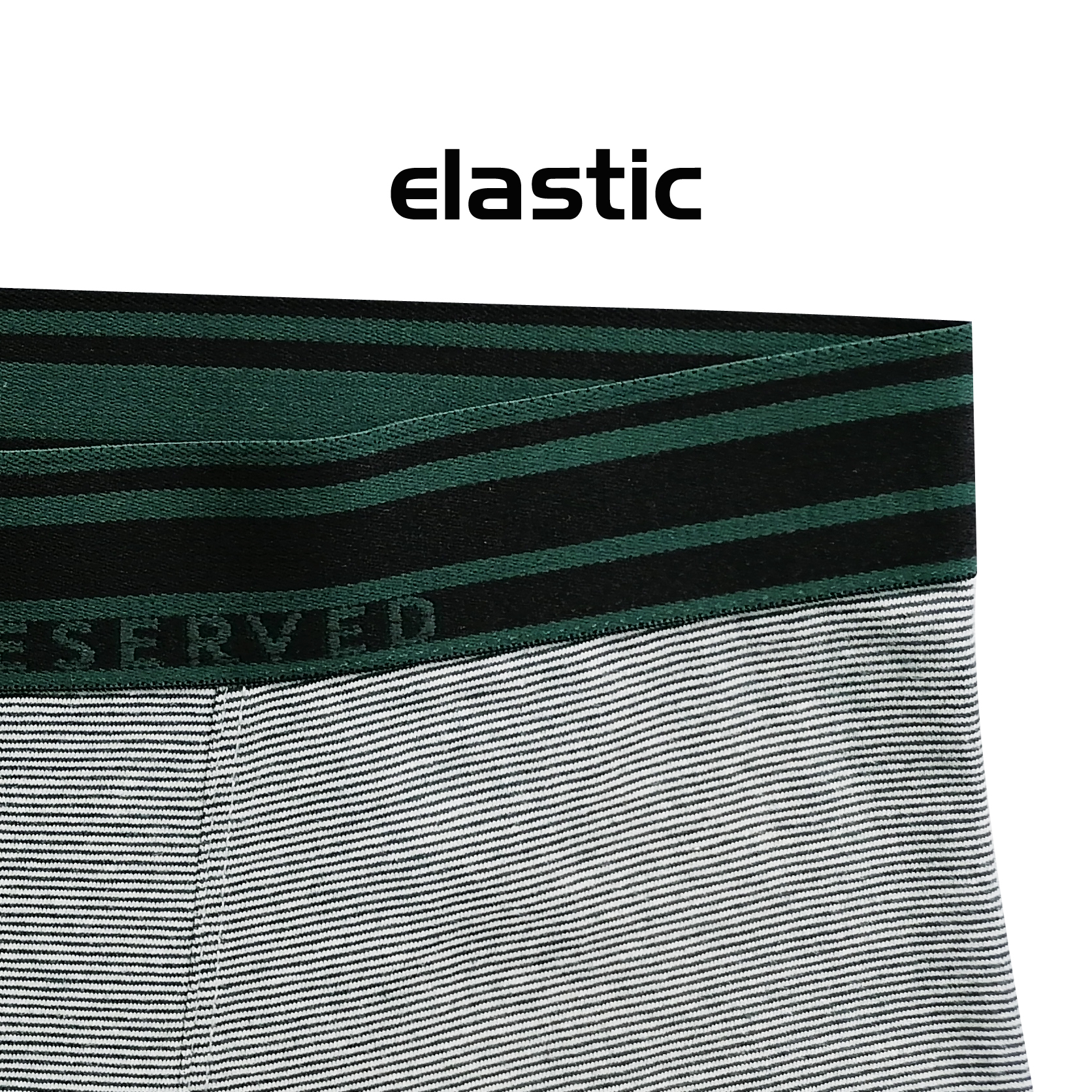 OEM ODM customized all over strip print breathable cotton spandex men underwear trunk