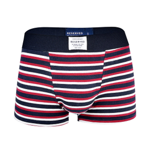 customized strip print fashion design soft cotton men boxer short trunk