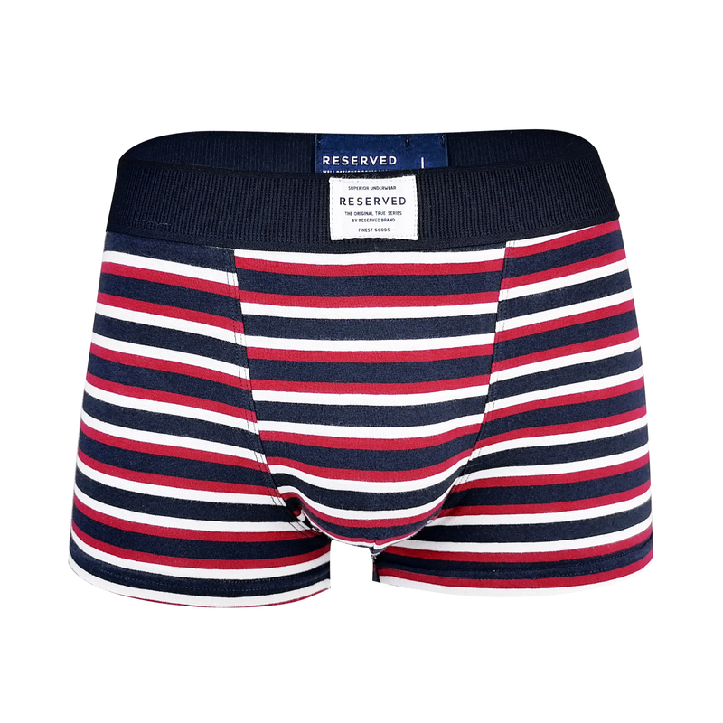 customized strip print fashion design soft cotton men boxer short trunk