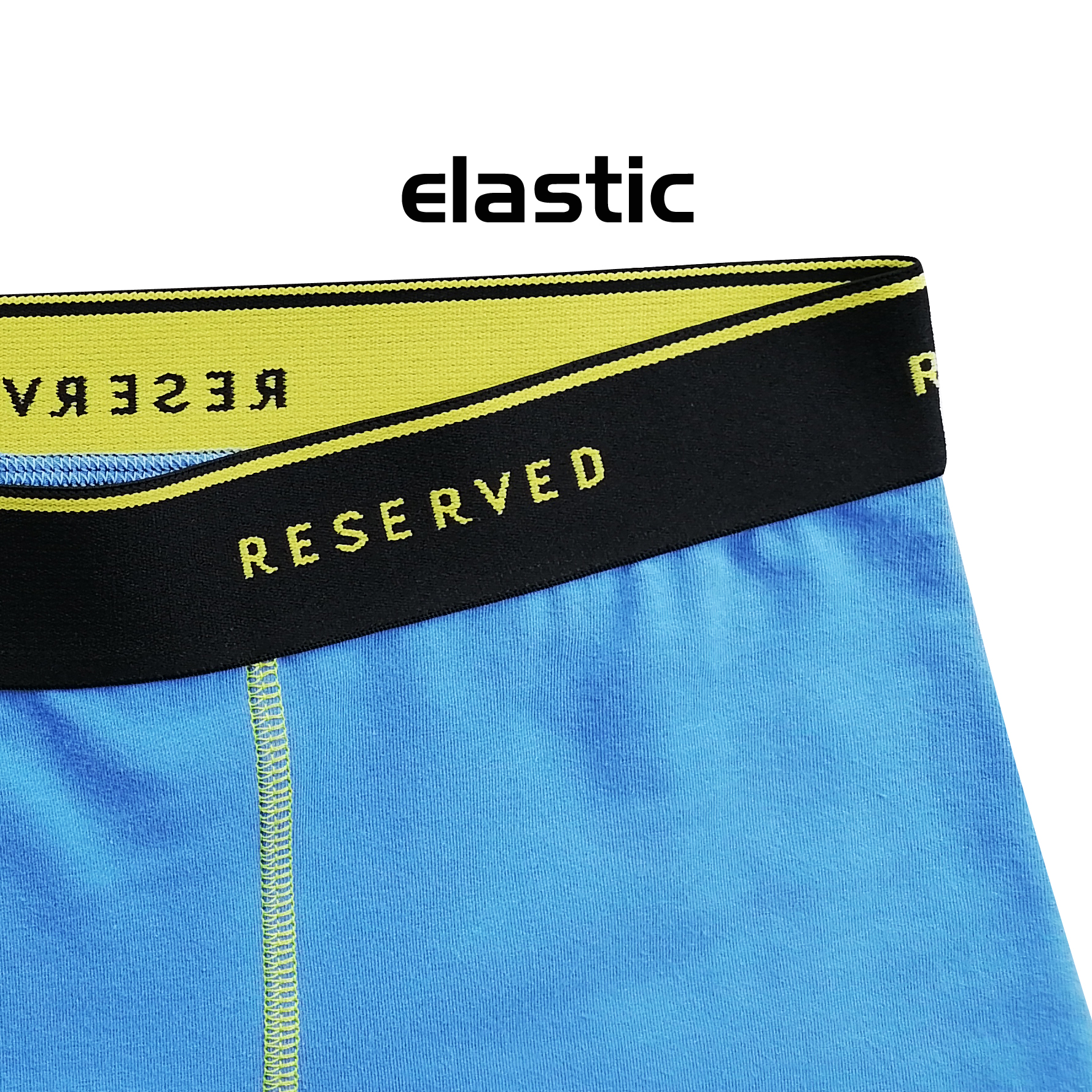 fashion style yellow stitching soft cotton spandex men boxers underwear
