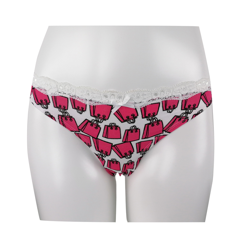 OEM customized print sexy lace elastic fashion girls' lingerie thongs