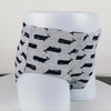 all over print grey cotton fabric customize private logo kids briefs