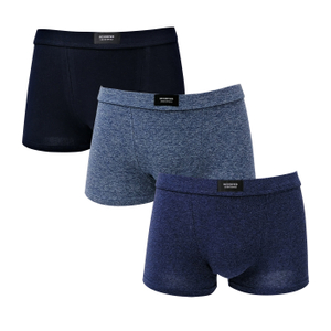 CK2009 inner elastic woven label melange color cotton elastic men boxers shorts trunk