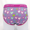 customize jacquard logo all over print breathable cotton elastane girls briefs underwear