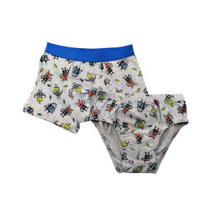 OEM ODM cusotmize all over print cartoon robert printing breathable cotton elastane boys boxers briefs