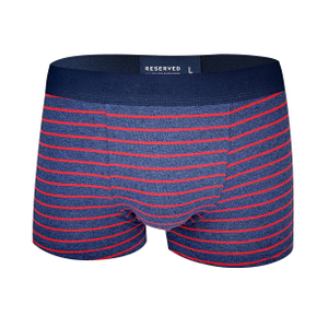 strip print breathable cotton elastane customize logo men boxers shorts
