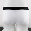 customize logo shinny waistband knitt cotton elastane OEM ODM plain color women brief panties