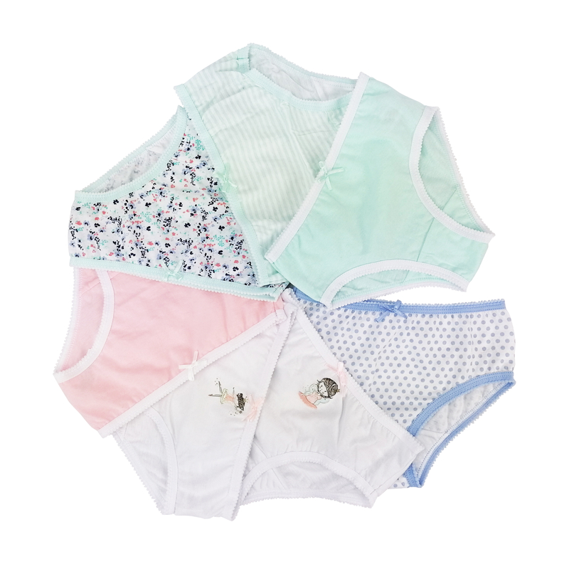 OEM ODM kids underwear customize logo breathable cotton all over print girls panties