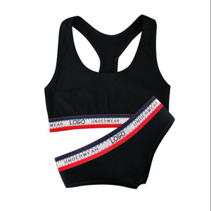 sports bra sets soft cotton spandex wireless women lingeries