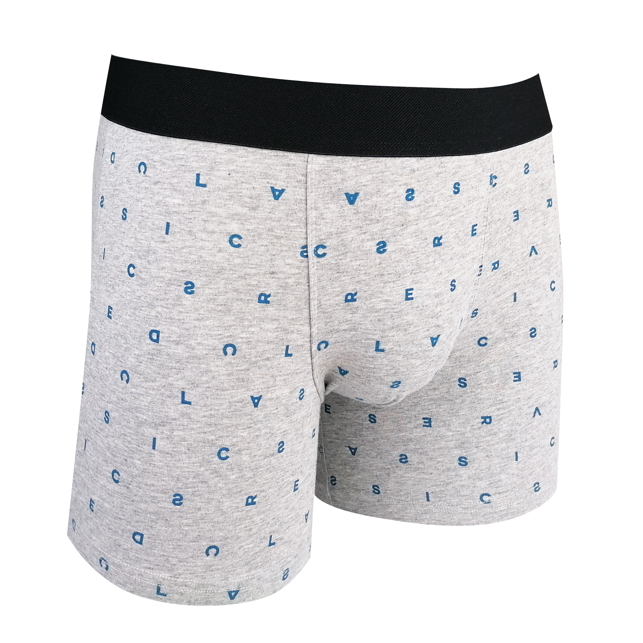 customize all over print soft cotton spandex long length men boxers shorts