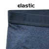 blue melange customized color OEM ODM breathable cotton spandex men boxer shorts