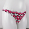 OEM customized print sexy lace elastic fashion girls' lingerie thongs