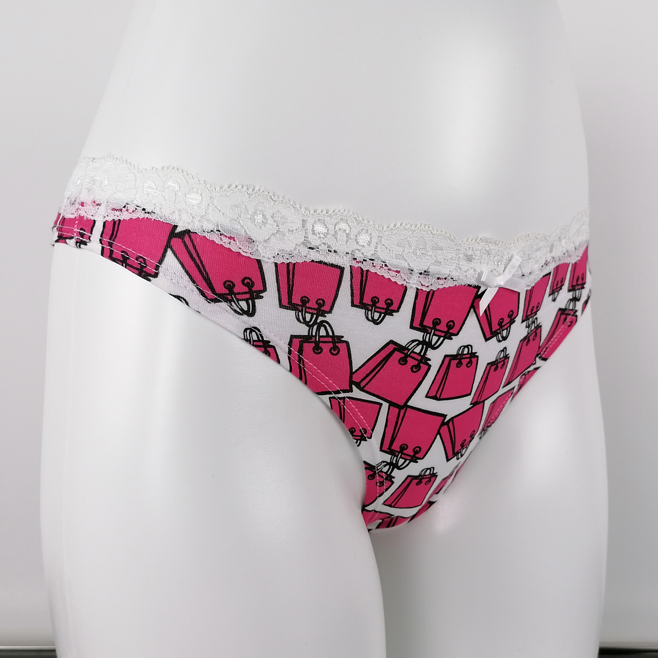 OEM customized print sexy lace elastic fashion girls' lingerie thongs