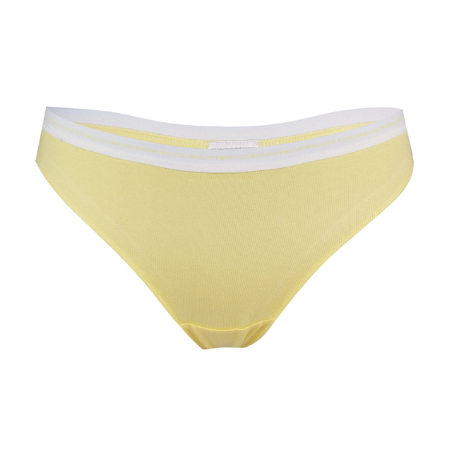 women thongs cotton spandex plain color customize color stitch label