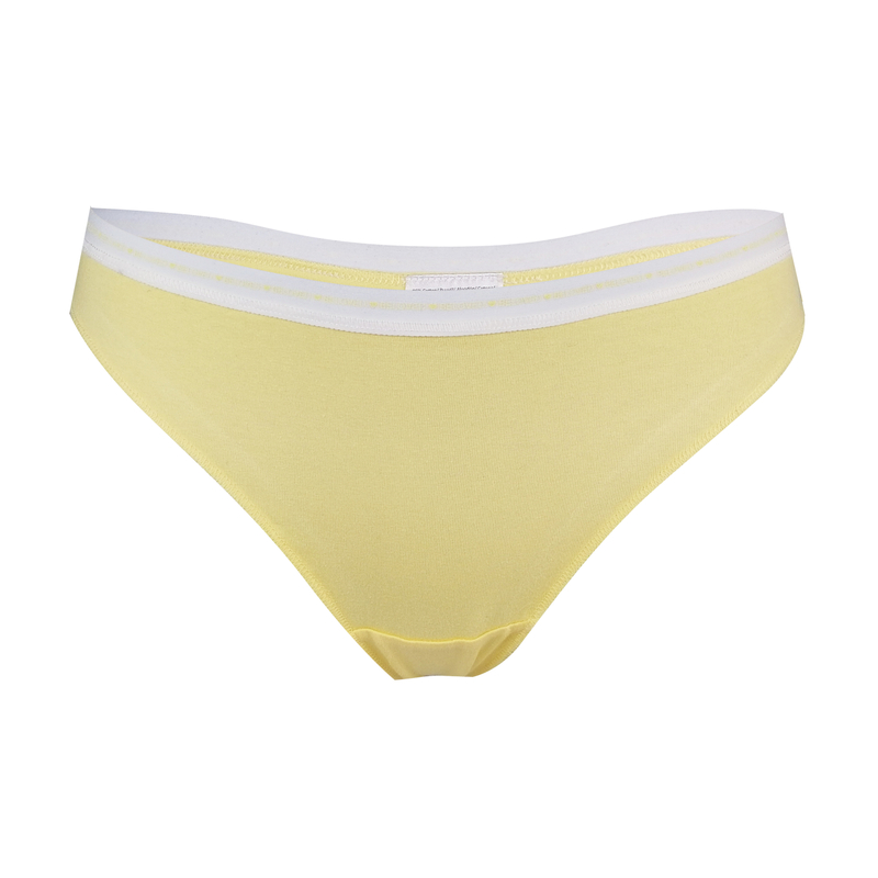 women thongs cotton spandex plain color customize color stitch label