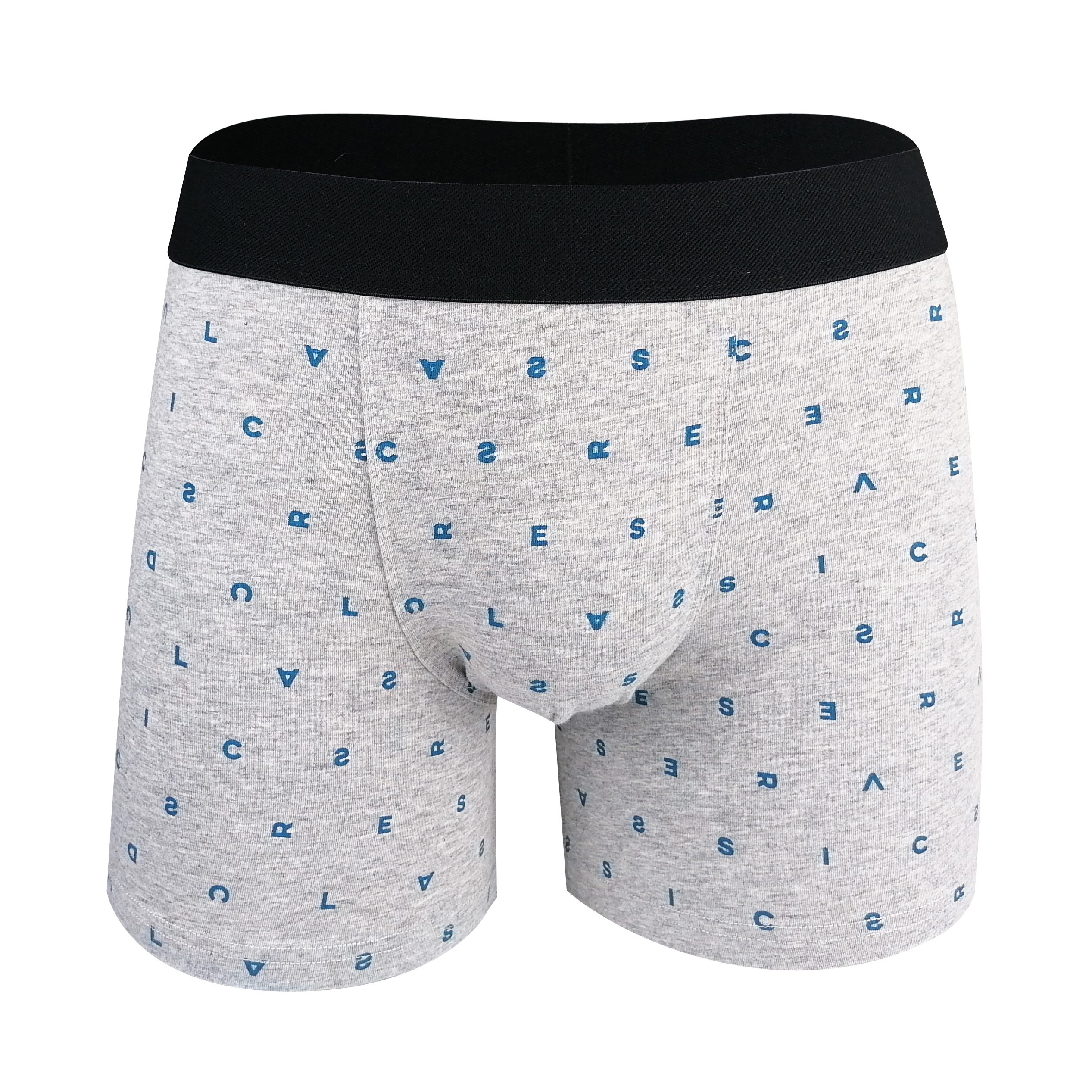 customize all over print soft cotton spandex long length men boxers shorts