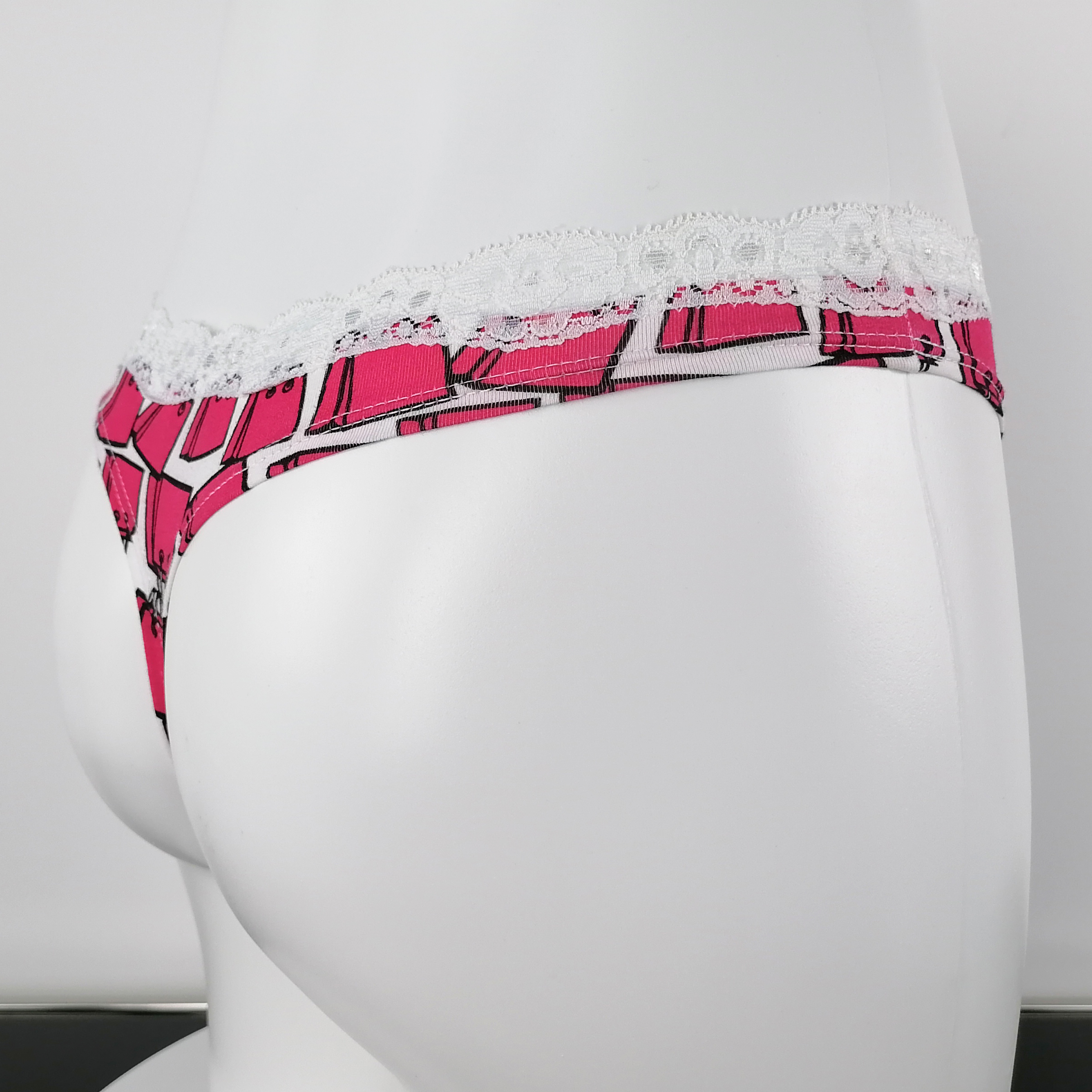 OEM customized print sexy lace elastic fashion girls' lingerie thongs