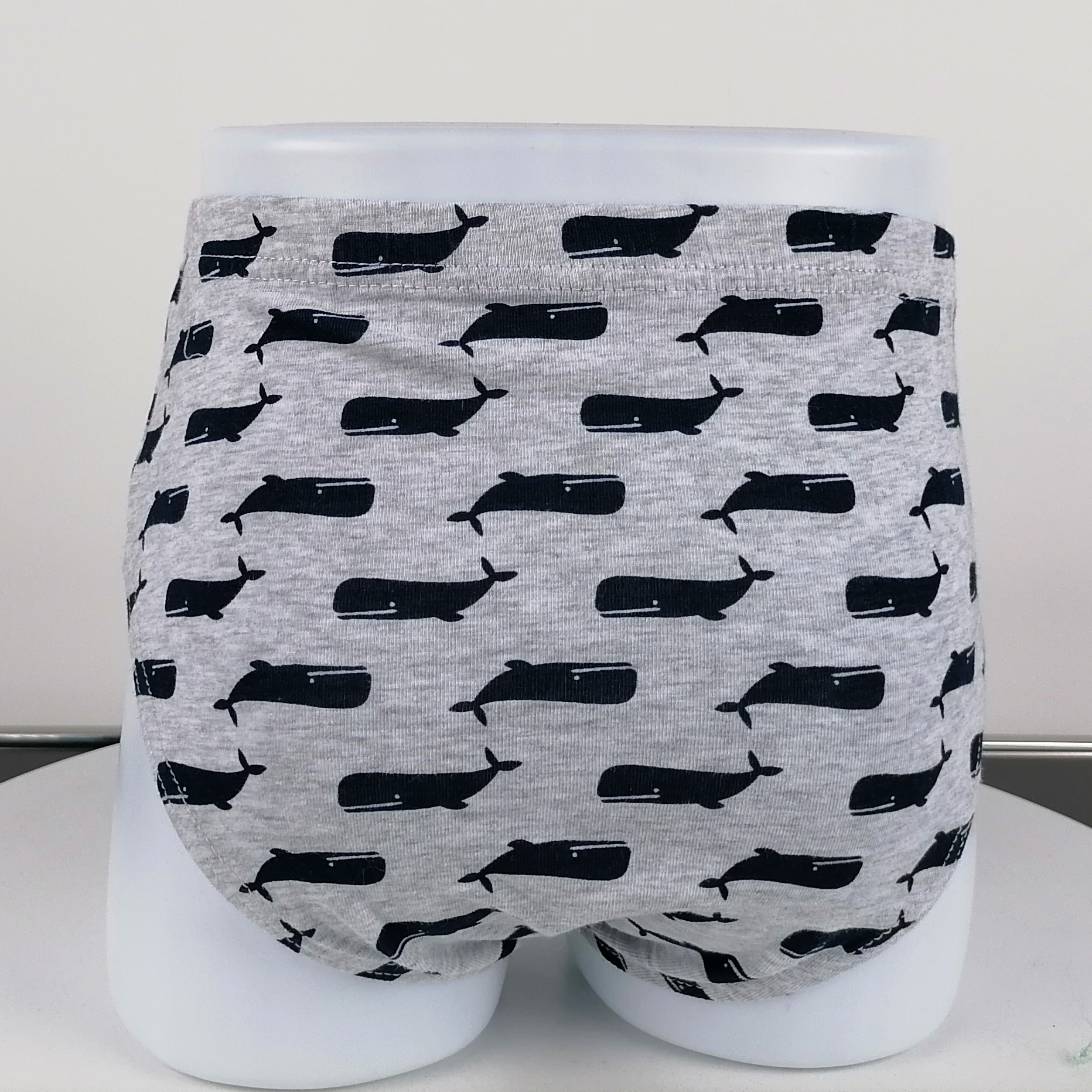 all over print grey cotton fabric customize private logo kids briefs