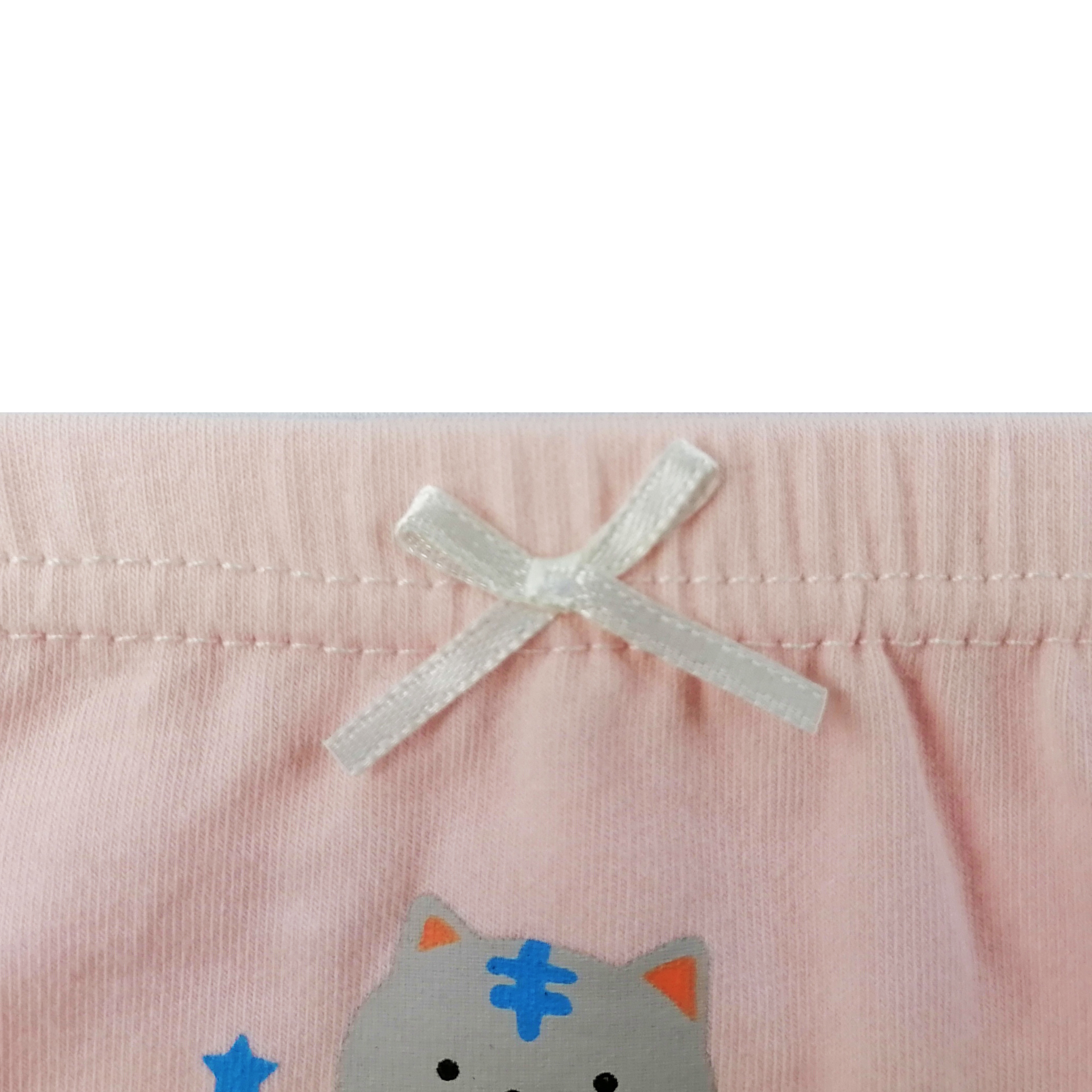 G2002 cute cartoon print lace elastic 100%pure cotton little girls underwear briefs