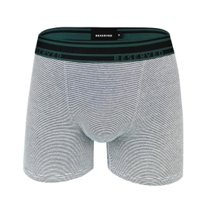 OEM ODM customized all over strip print breathable cotton spandex men underwear trunk