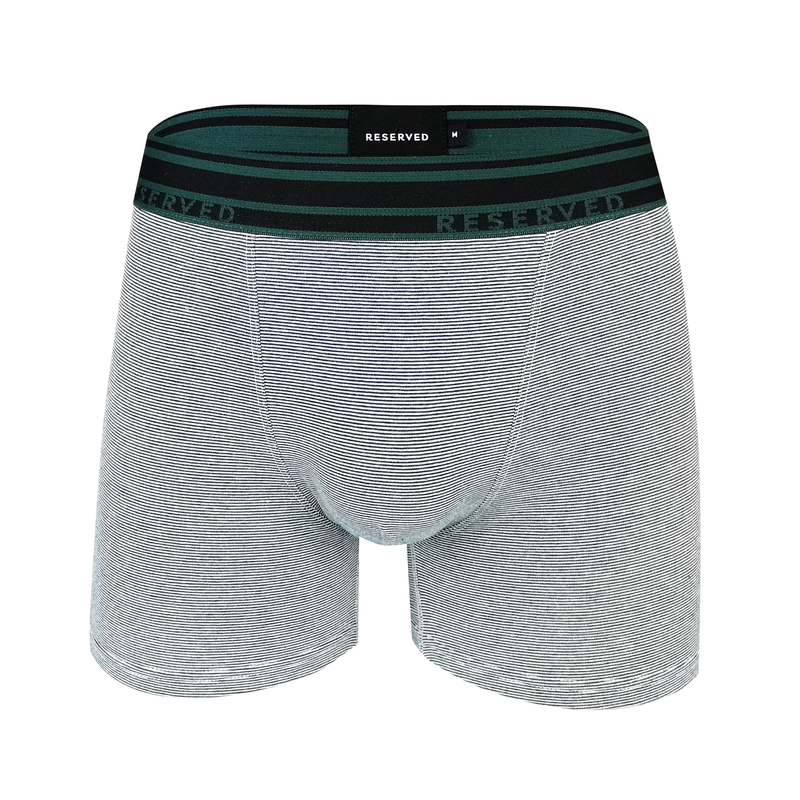 OEM ODM customized all over strip print breathable cotton spandex men underwear trunk