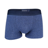 blue melange customized color OEM ODM breathable cotton spandex men boxer shorts