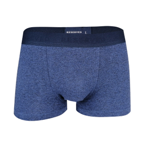 blue melange customized color OEM ODM breathable cotton spandex men boxer shorts