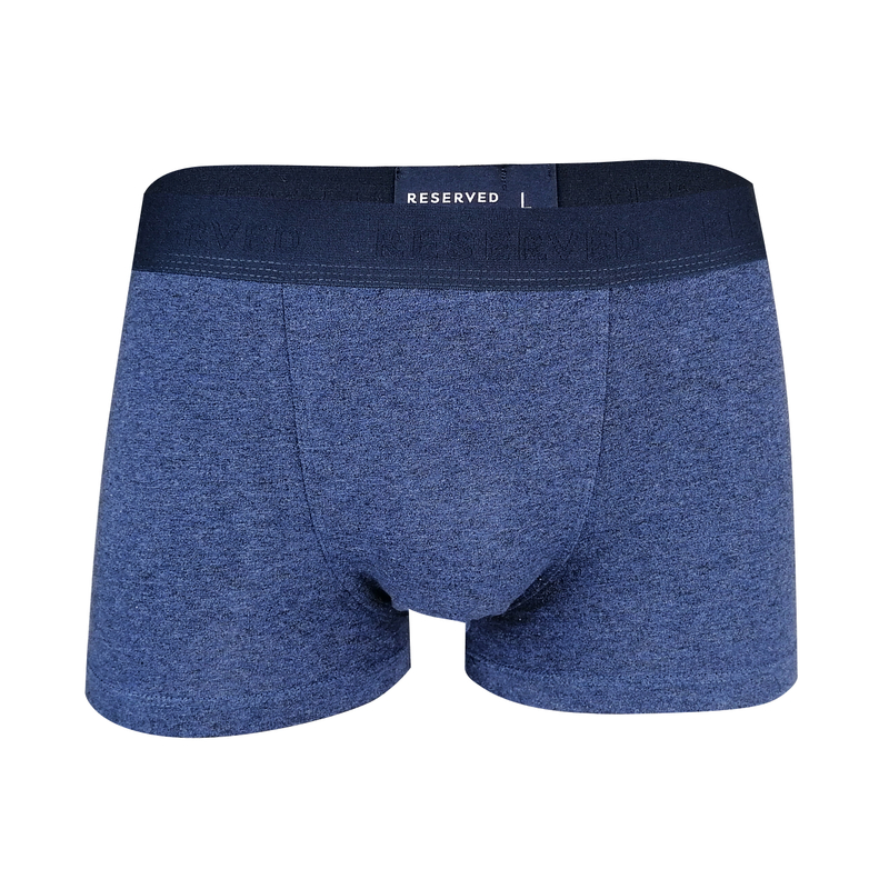 blue melange customized color OEM ODM breathable cotton spandex men boxer shorts