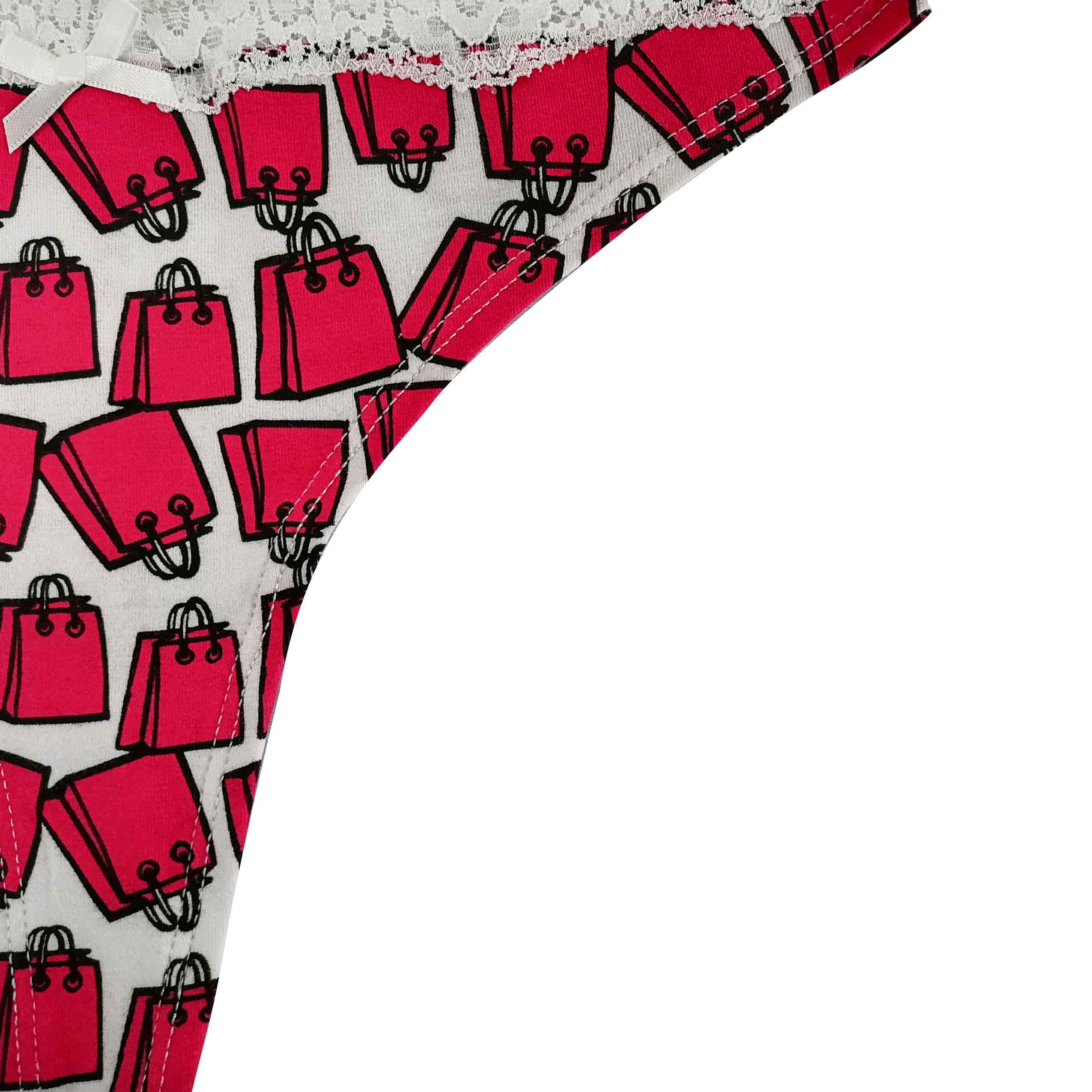 OEM customized print sexy lace elastic fashion girls' lingerie thongs