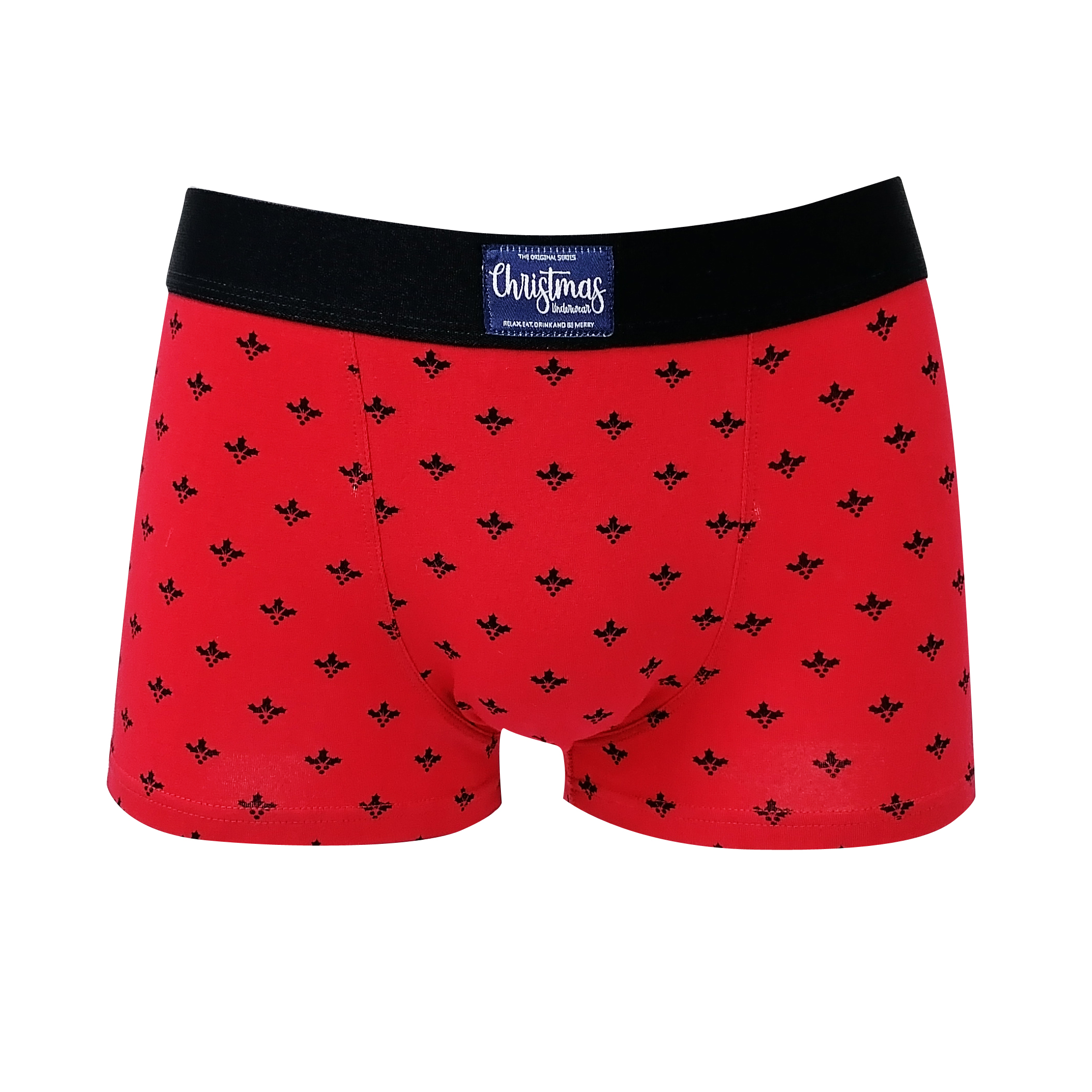 CK 2005 customize Christmas style all over print men boxers briefs cotton fabric