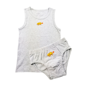 kids underwear sets cotton spandex vest briefs customize cute print 