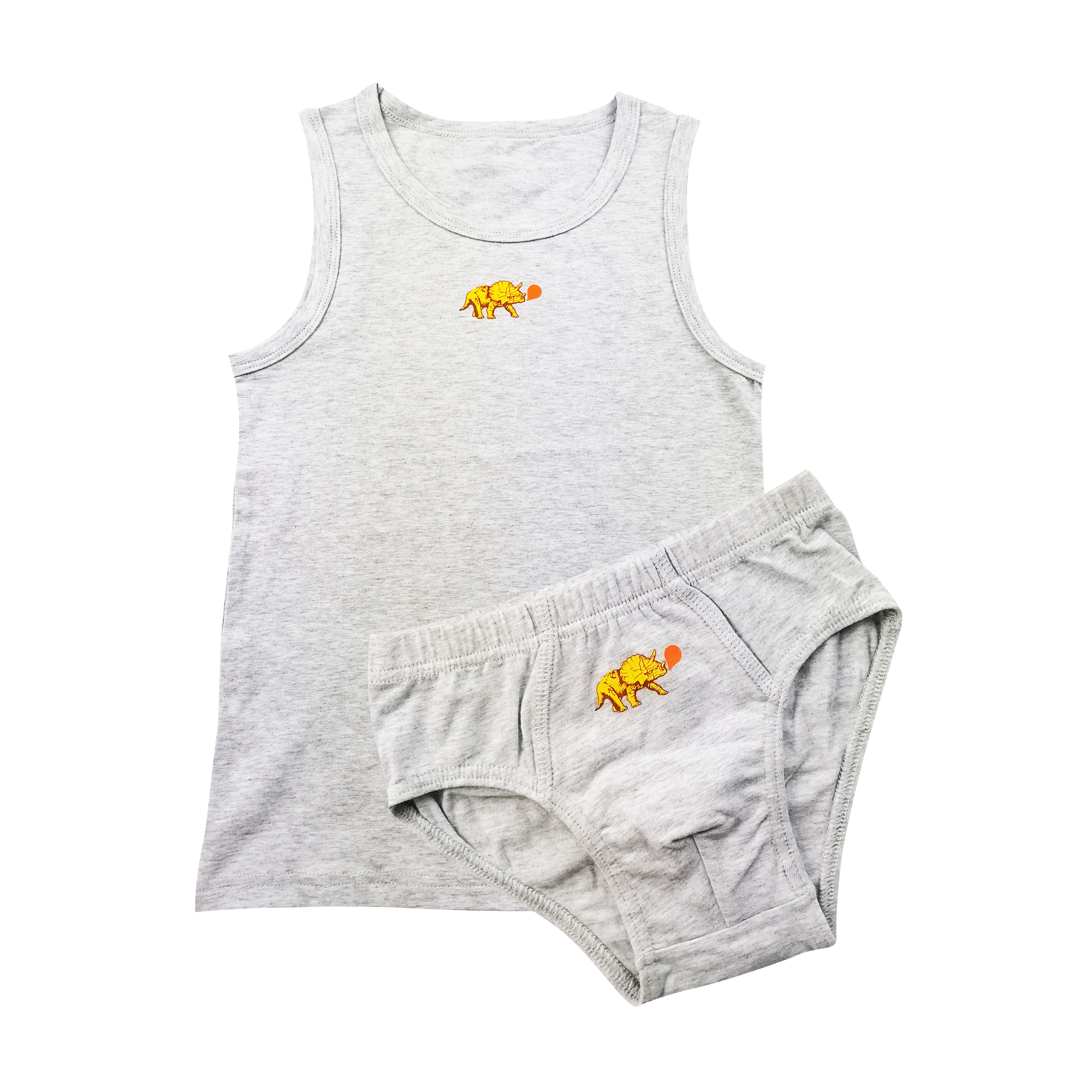 kids underwear sets cotton spandex vest briefs customize cute print 