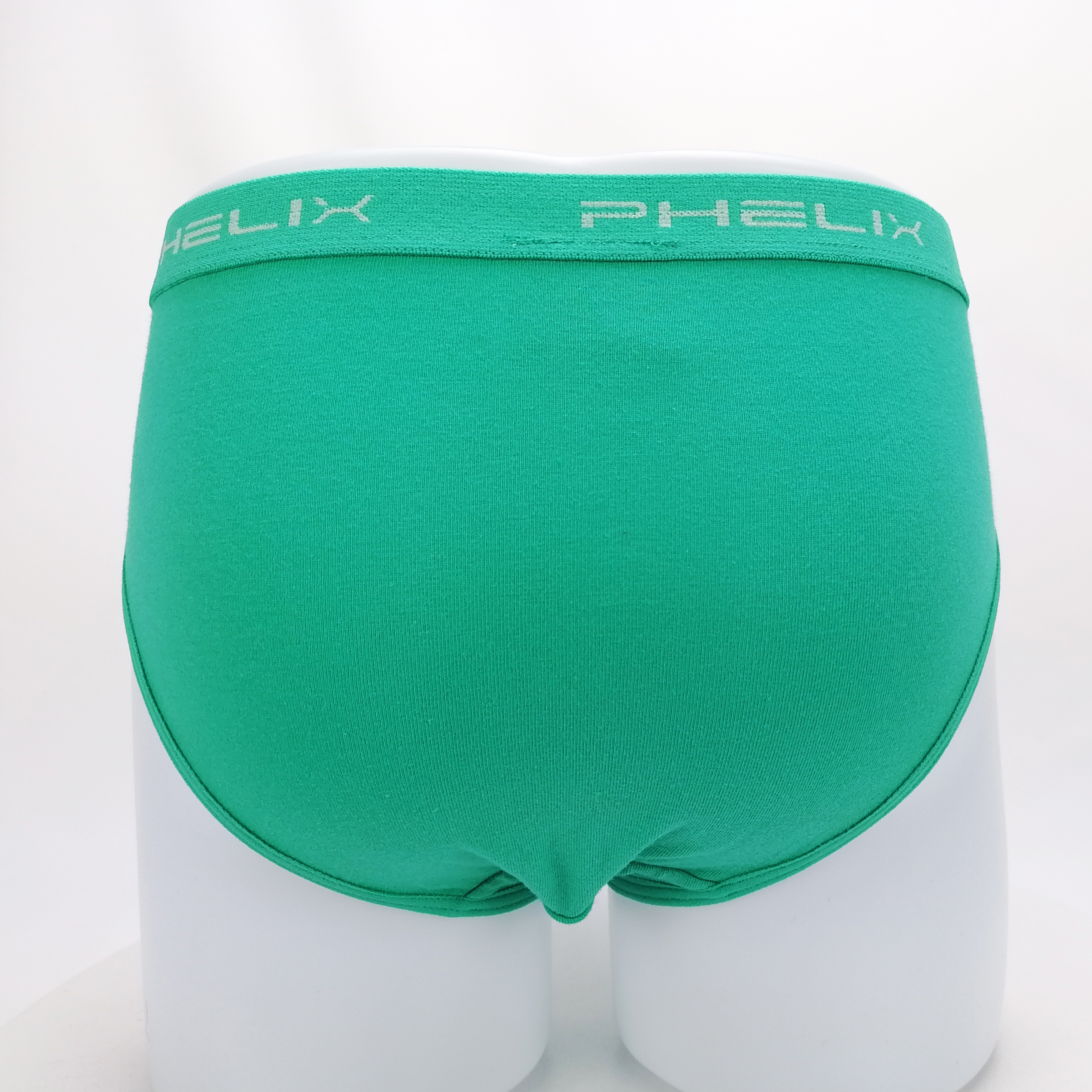 plain color jacquard logo waistband elastic cotton elastane fabric girls briefs kids underwear