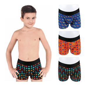 High Quality Organic Cotton Cusotmize Carton Print Little Bay Boys Boxers