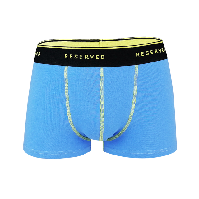 fashion style yellow stitching soft cotton spandex men boxers underwear