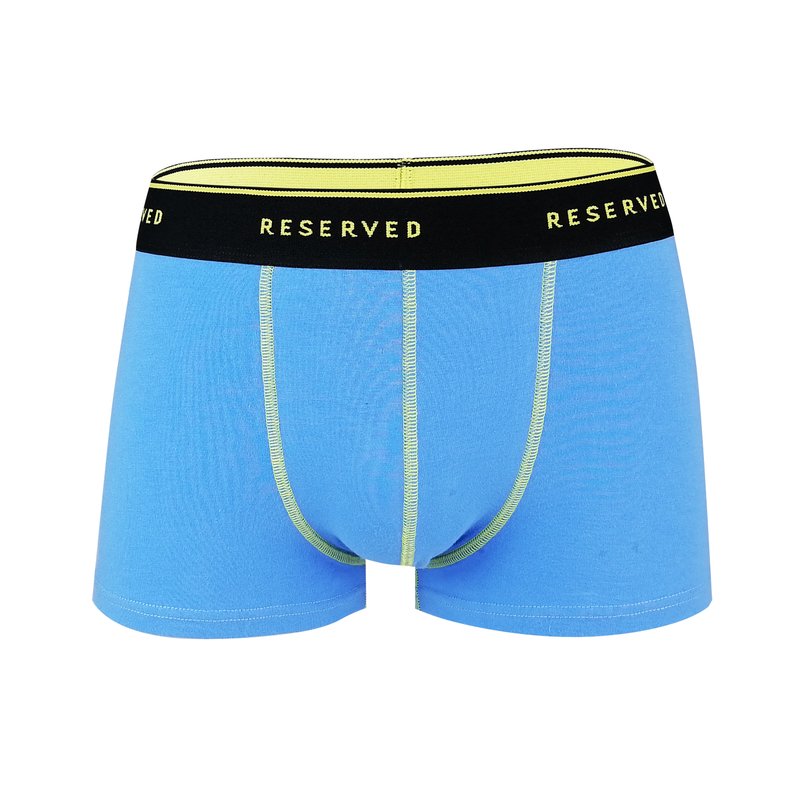 fashion style yellow stitching soft cotton spandex men boxers underwear