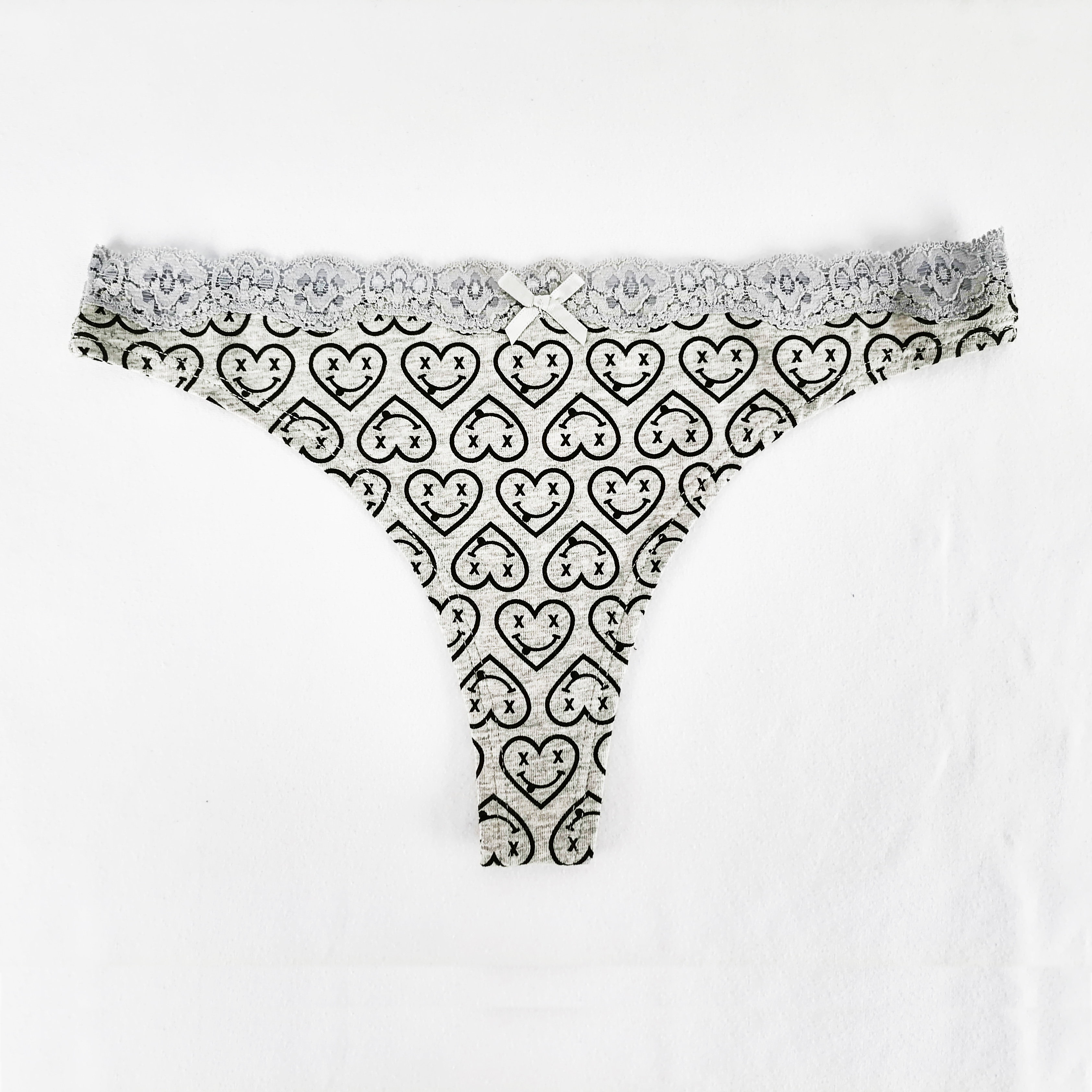 sexy lace elastic waistband customize print cotton ladies lingerie