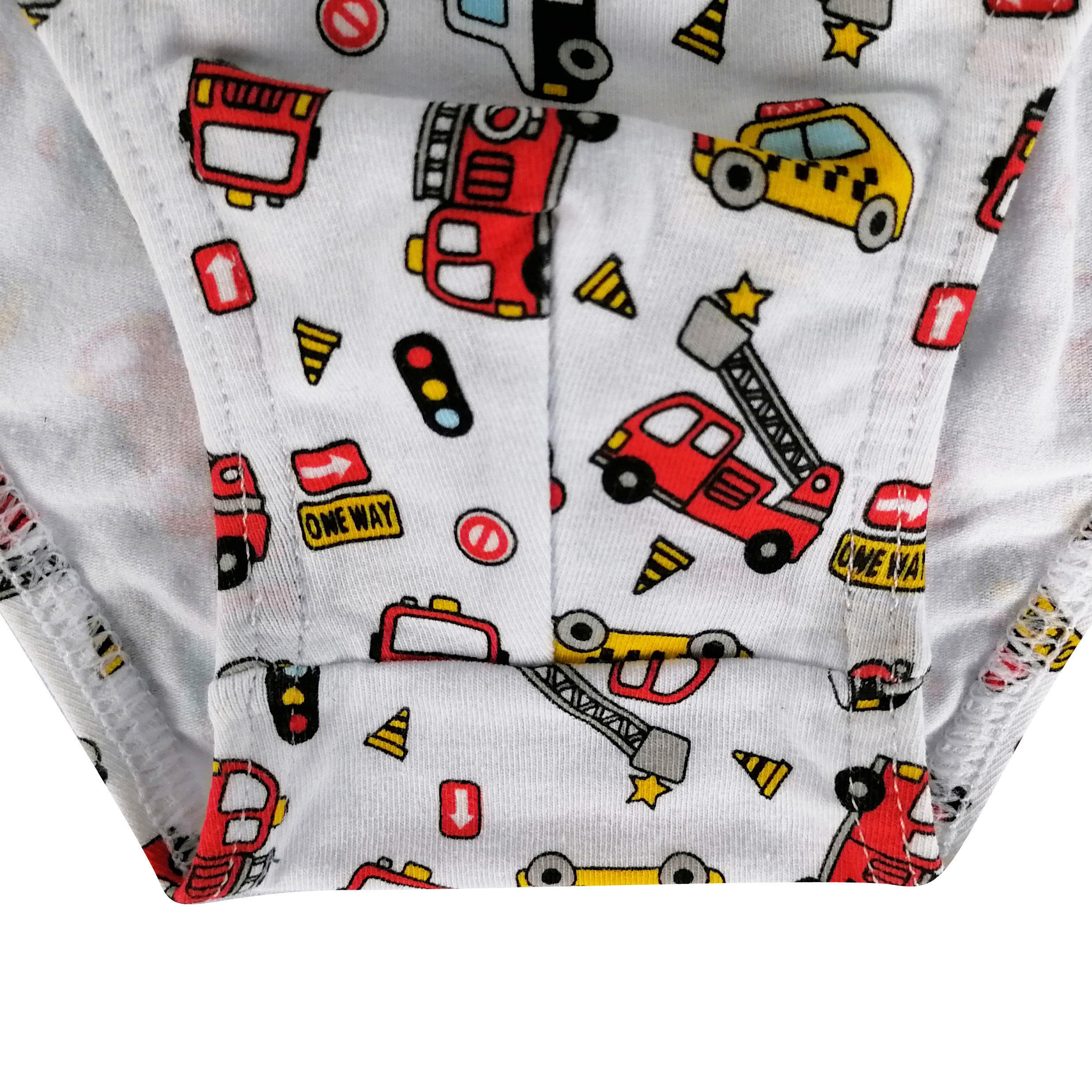 customize cartoon car print cotton spandex boys briefs underwear