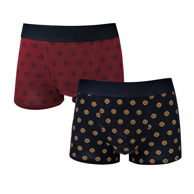 CK 2007 OEM 2 PACK cotton spandex men boxers wide waistband elastic short length