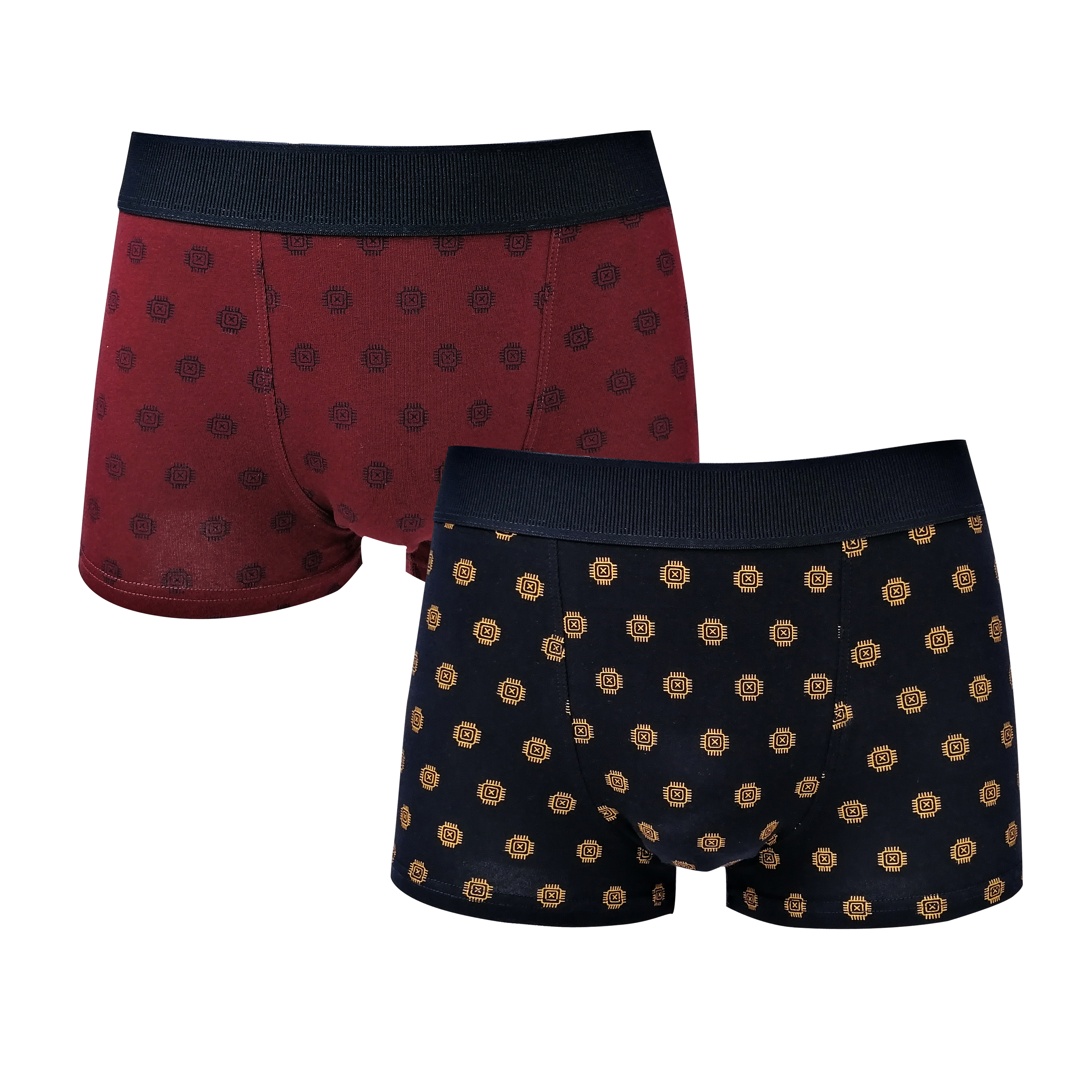 CK 2007 OEM 2 PACK cotton spandex men boxers wide waistband elastic short length