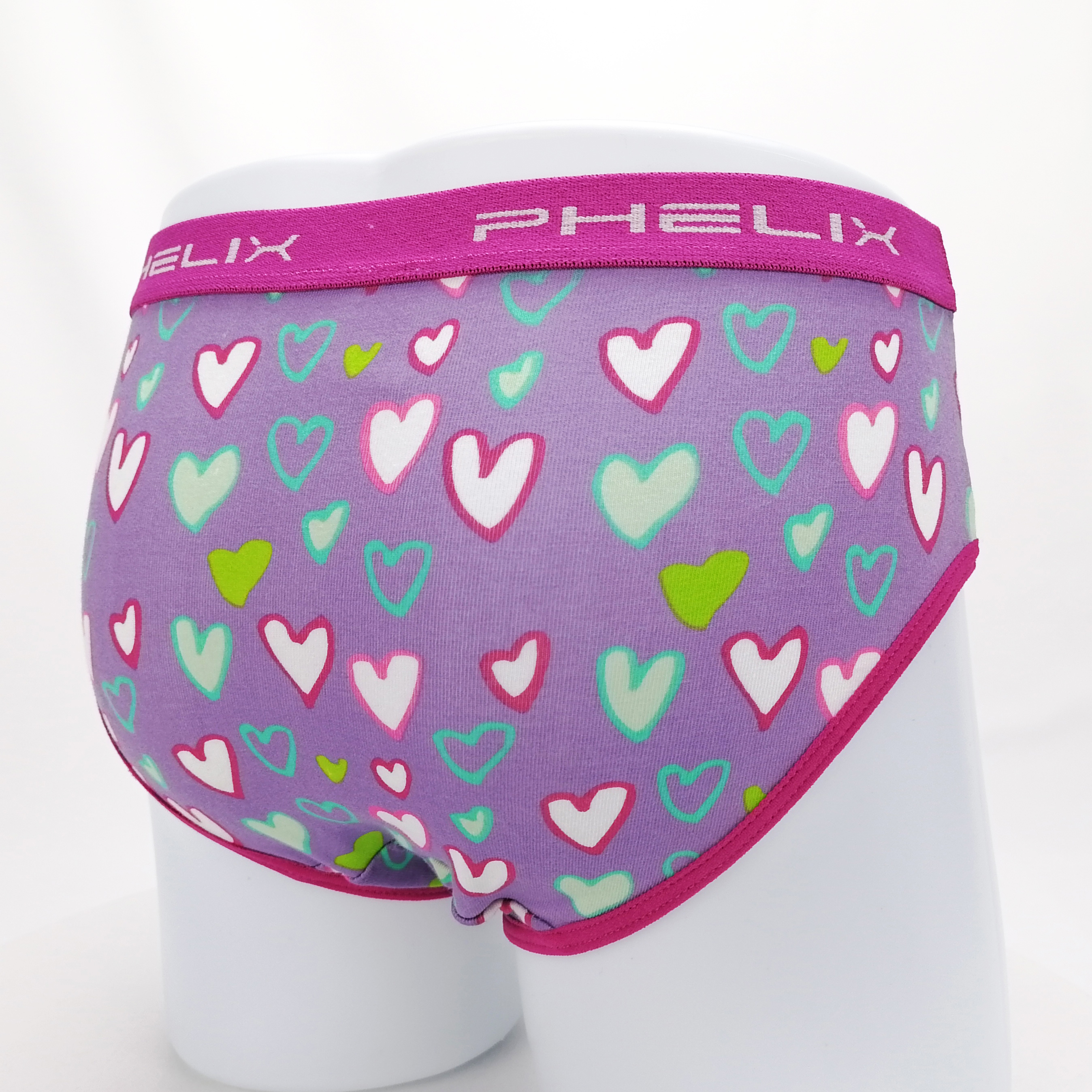 customize jacquard logo all over print breathable cotton elastane girls briefs underwear