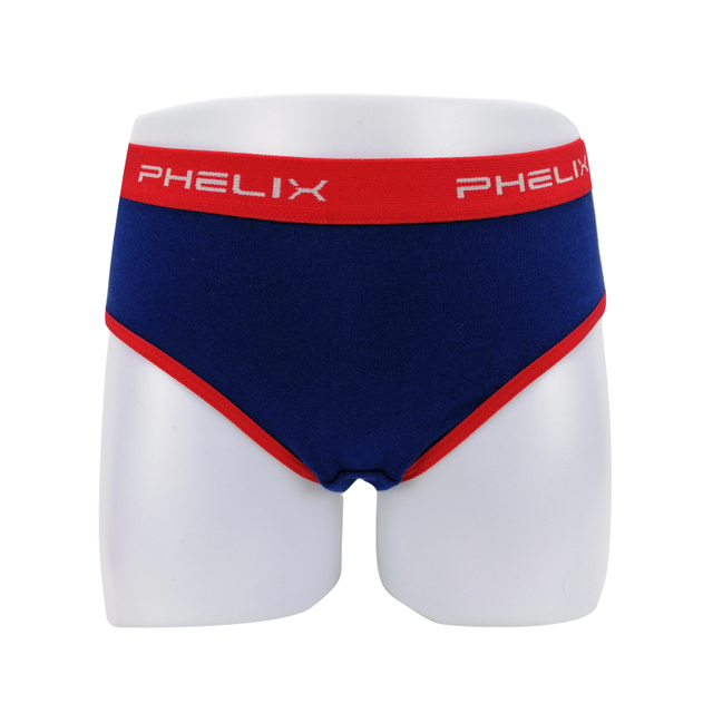 sports girls underwear jacquard logo soft cotton spandex teen kids briefs