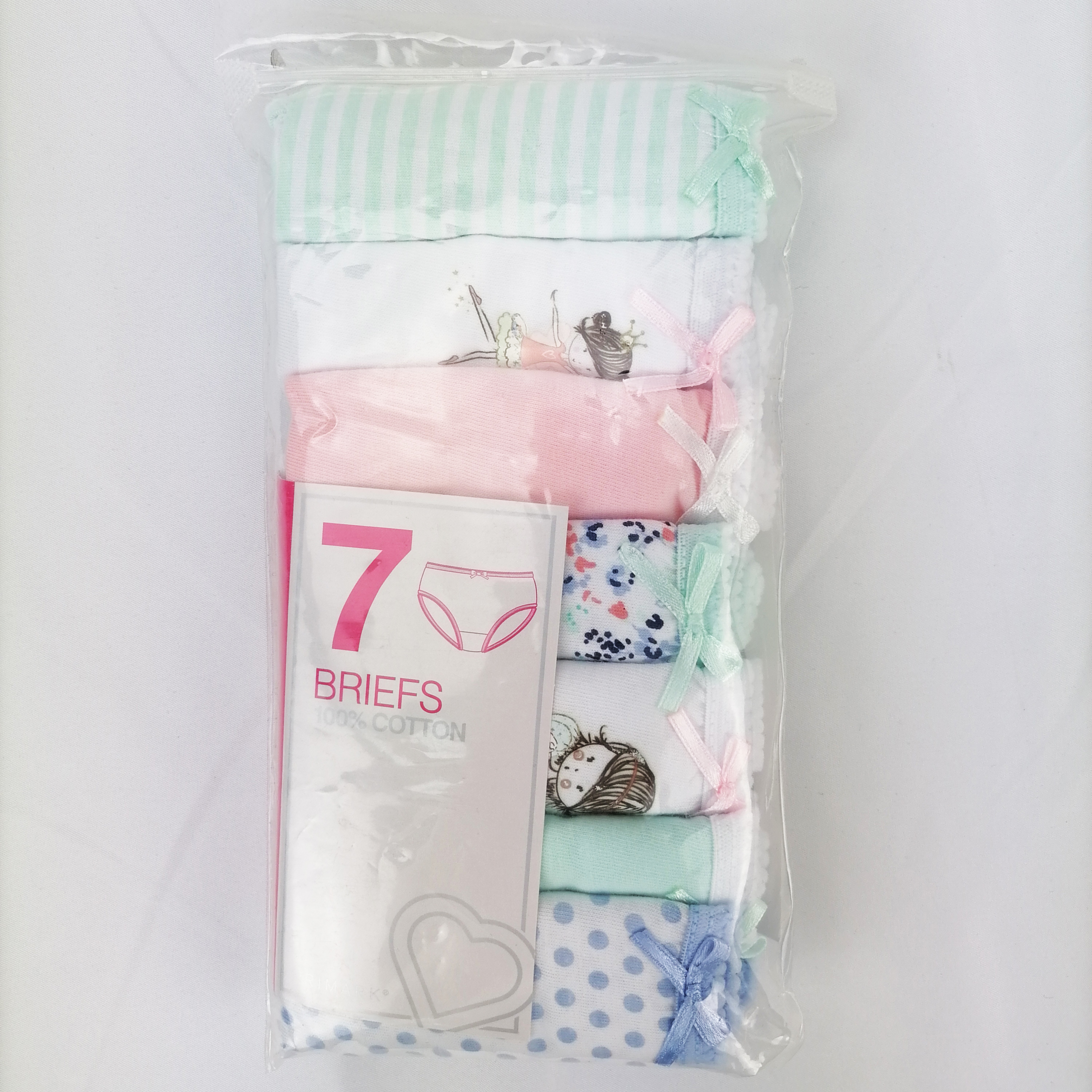 OEM ODM kids underwear customize logo breathable cotton all over print girls panties