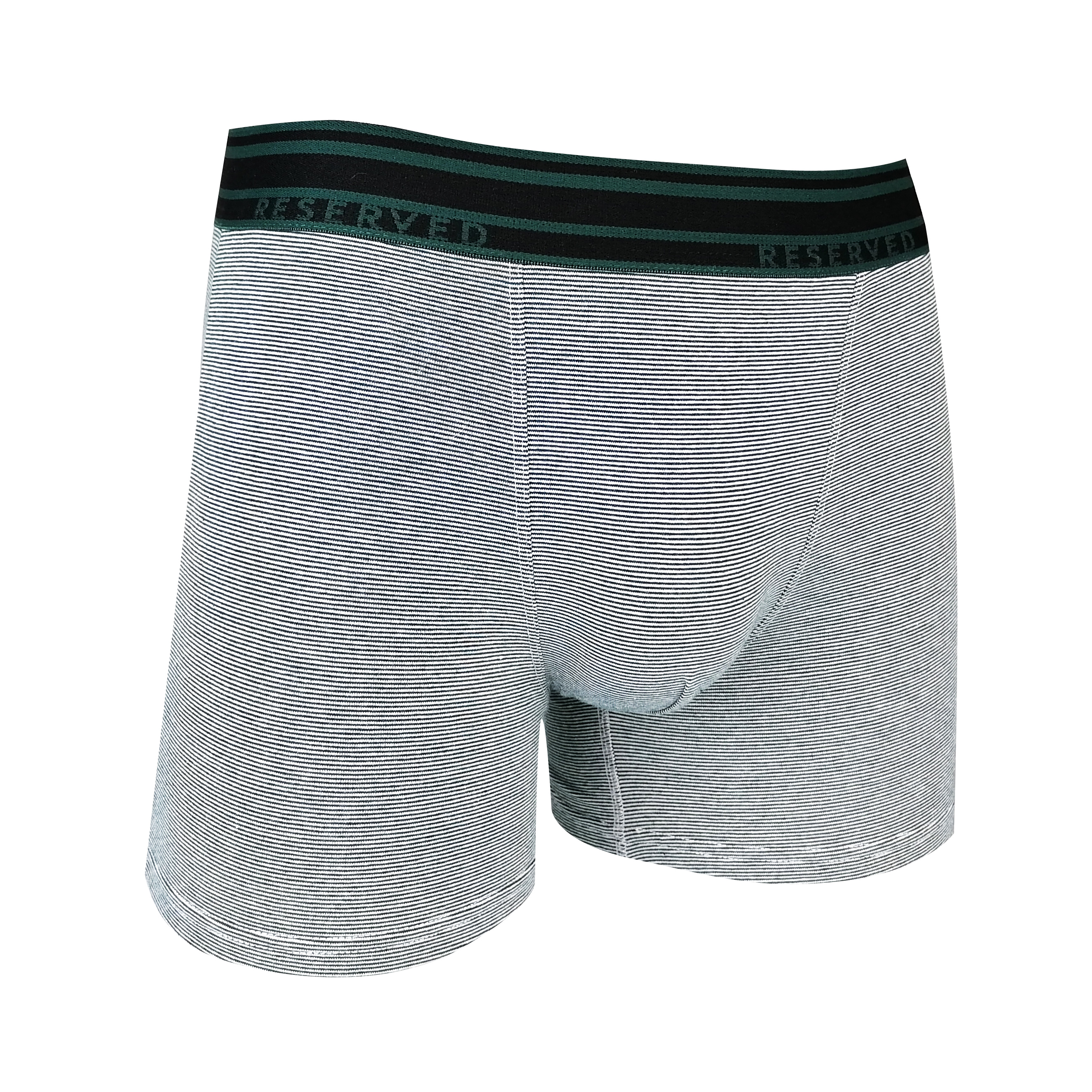 OEM ODM customized all over strip print breathable cotton spandex men underwear trunk