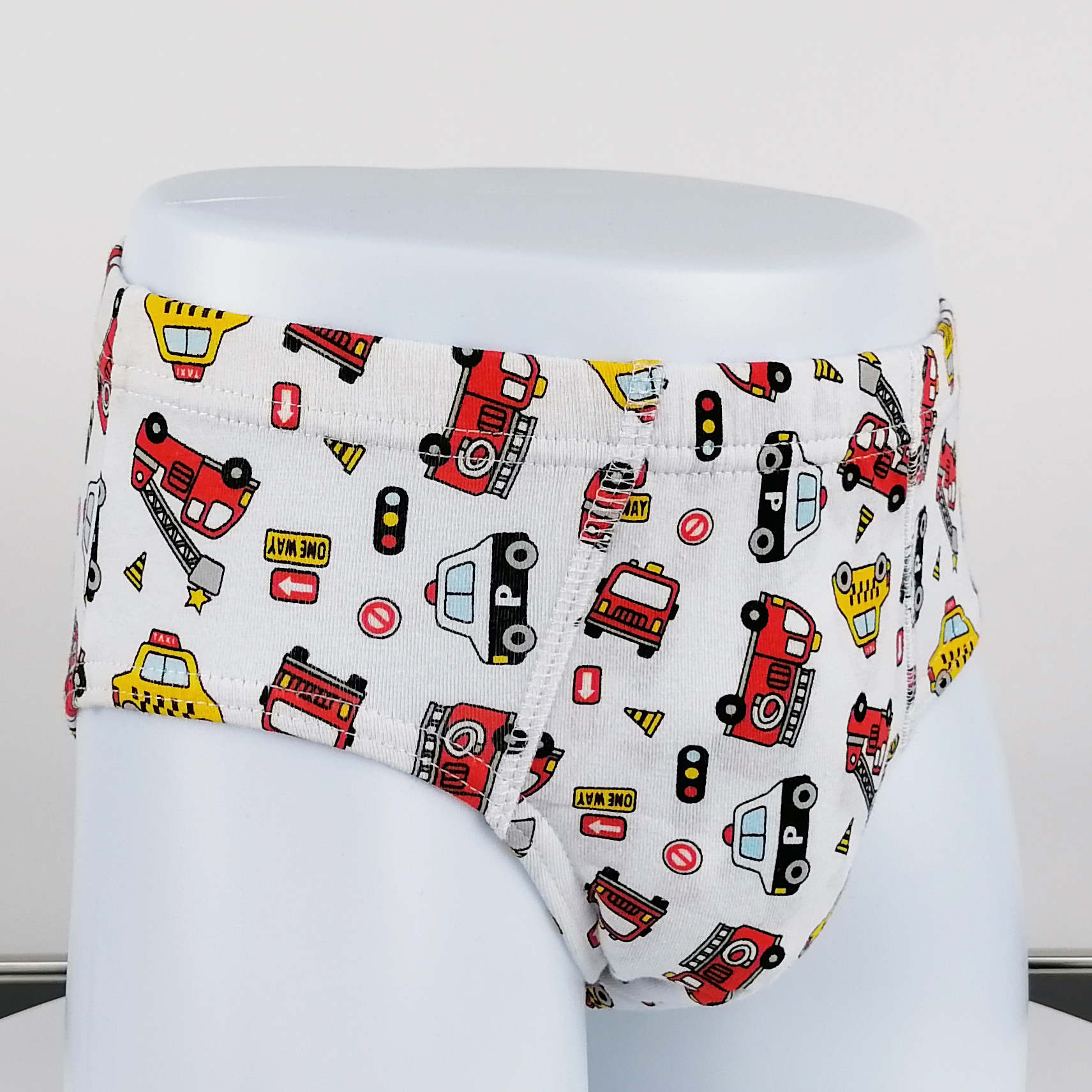 customize cartoon car print cotton spandex boys briefs underwear