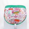 OEM ODM wholesale customize all over print cotton elastane girls underwear briefs