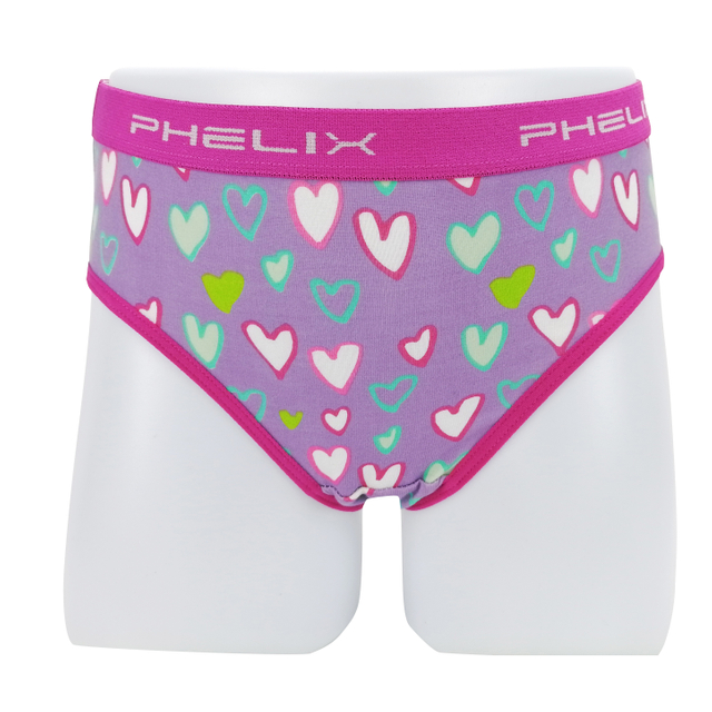 customize jacquard logo all over print breathable cotton elastane girls briefs underwear