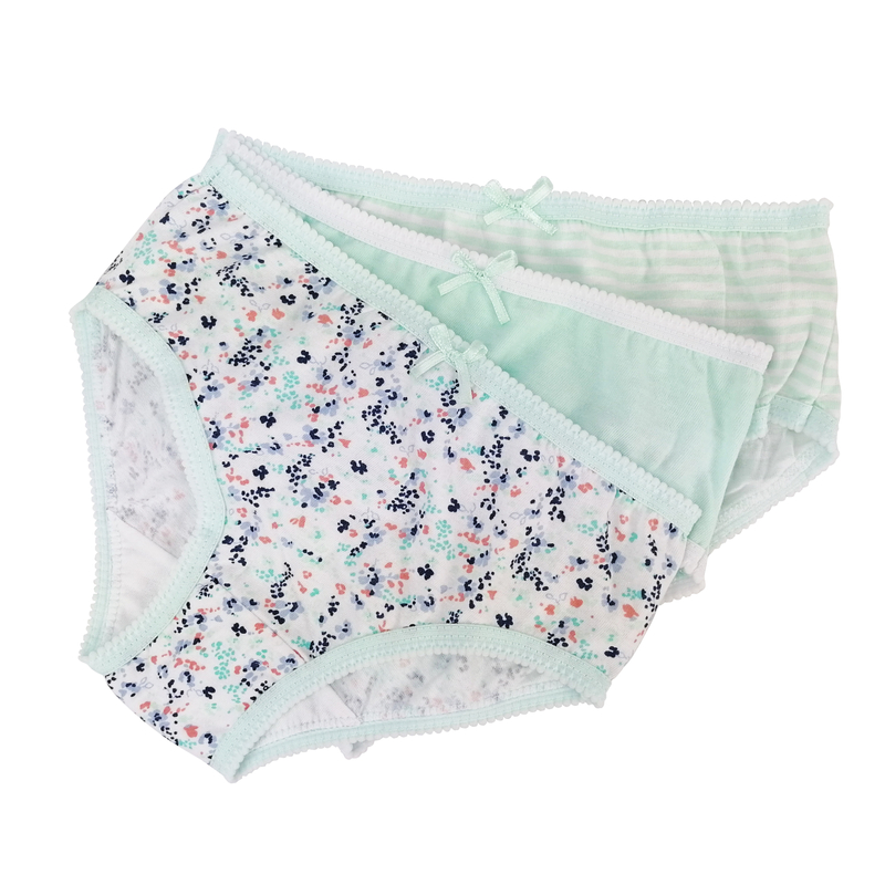 100%cotton baby underwear kids briefs panties all over print lace design