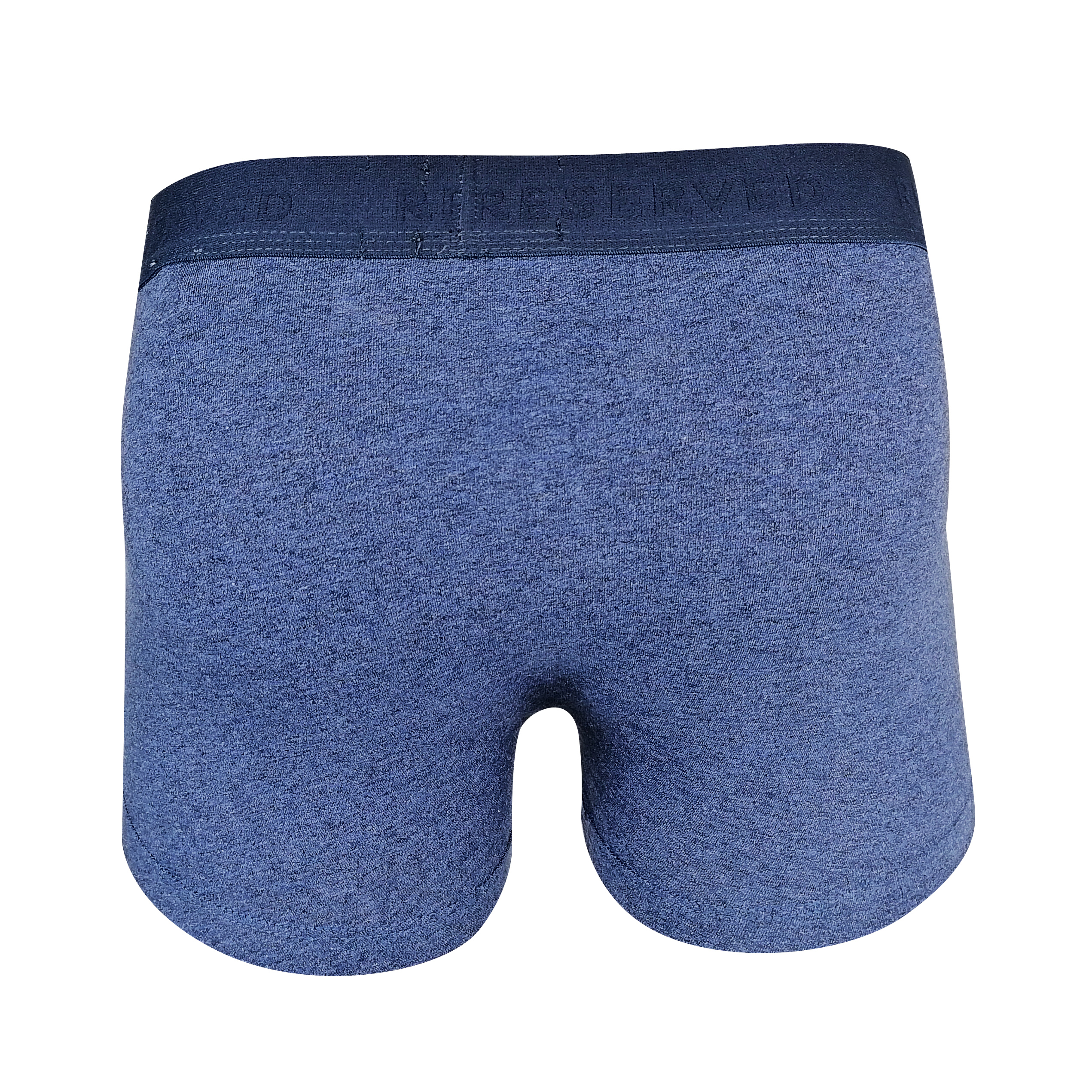 blue melange customized color OEM ODM breathable cotton spandex men boxer shorts